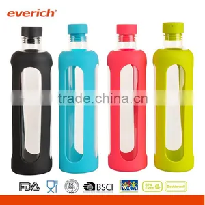 550ml Leak Proof Borosilicate Glass Bottle With Silicone Cap and Sleeve thumbnail-1