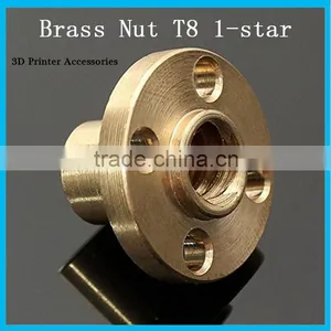 Brass Flange Cap Nut Copper for Z Axis Lead Screw 8mm 1-Start Screw CNC 3D Printer Reprap Prusa i3 DIY Kit 3dprinter Accessory thumbnail-1