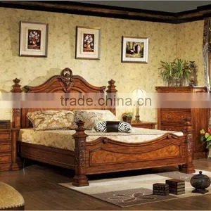 Classical Furniture Bedroom Whole Set no MOQ Solidwood American Style thumbnail-1