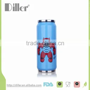 OEM Custom Logo Metal Bottle 16 oz Tumbler With Straw thumbnail-1