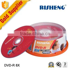 RISENG 8x 4.7GB 120MINs Blank Dvd Discs Princo/blank Dvd Guangzhou Supply/cakebox Blank Princo Dvd Discs thumbnail-1