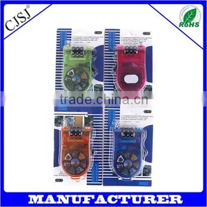 2016 Hot Sale Plastic Retractable Cable Combination Lock Ski Cable Lock Bike Steel Lock thumbnail-3