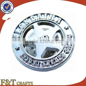 3D Star Hollowed-out Silver Metal Badge thumbnail-1