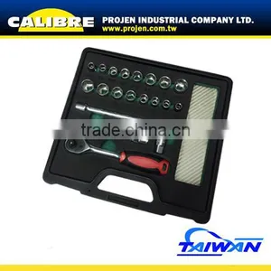 CALIBRE 21PC 3/8" Dr Socket Wrench Set With Magnetic Tray thumbnail-1
