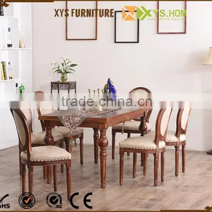 Top Quality Natural Wooden Dining Table Set thumbnail-1