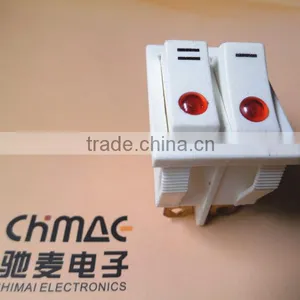 Double Rocker Switch With Lamps ON OFF White Switch T85 T55 thumbnail-3