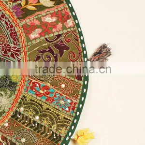 Indian Meditation Cushions Indian Round Floor Cushions Indian Ethnic Round Meditation Cushion Covers thumbnail-2