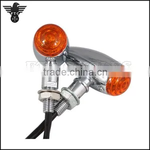 Antique Style Chrome Bullet LED Winker Turn Light for Triumph Scrambler thumbnail-1