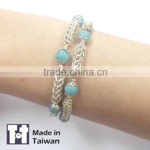 New Design Double Layer Manual 925 Sterling Silver Bracelet thumbnail-5