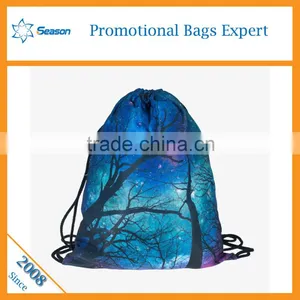 Starry Sky Travel Bag Drawstring Backpack Foldable Polyester Shopping Bag Supplier's Choice thumbnail-1