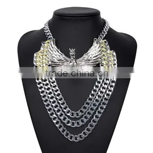 New Design Lady Bib Statement Noble Exaggerated Chain Pegasus Luxury Necklace thumbnail-1
