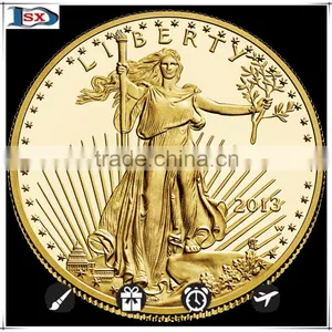 .999 Fine Gold Folk Art Style Gold Coin/high Imitation 22karat Souvenir Use Gold Coin in Stock thumbnail-1