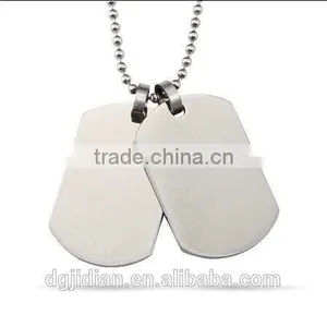 Customized Laser Engraved Stainless Steel Dog Tag Pendant thumbnail-3