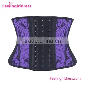 Women's 9 Steel Boning Short Torso Big Women Rubber Latex Waist Slimming Corset thumbnail-1