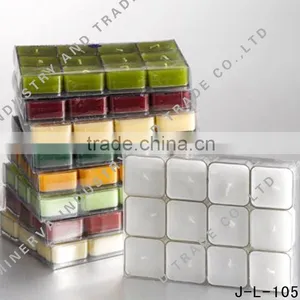 Wholesale Colorful ABS Shell Square Tealight thumbnail-1