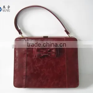 Ladies' PU Bow Shoulder Bag Vintage Design thumbnail-2