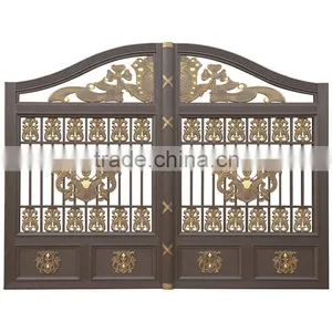 2015 Decorative Remote Control Luxury Wrought Iron Gates Garden Gate thumbnail-6