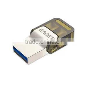 EAGET V60 16GB Tiny Dual Use Metal Micro USB 3.0 On-the-Go Flash Drive With Swivel Cap Design for Smartphones / Tablets / PC thumbnail-1
