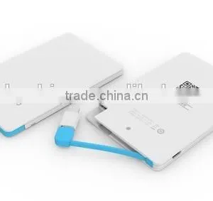 Top Selling New Design for 2016 Power Bank Slim Card Power Bank, With Micro USB Cable, Support thumbnail-2