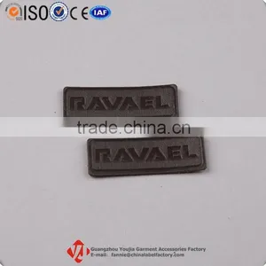 Hot Sale Factory Supplies Embossed Logo Faux Leather Patch Label thumbnail-1