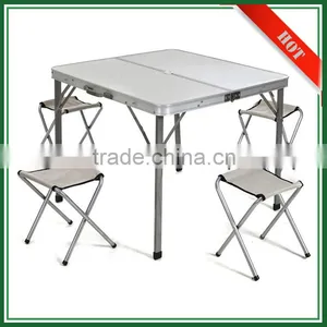Bestsell MDF Aluminum Adjustable Camping Table Folding Set thumbnail-1