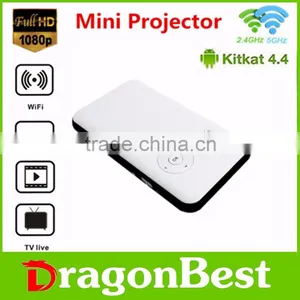 Mini Mobile DLP M6 Projector Android 4.4 Smart Bluetooth 4.0 Quad Core Led Lamp DLP Projector Full HD 1080P thumbnail-1