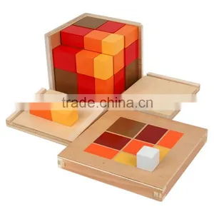 Wooden Sensory Toys for Montessori Arithmetic Trinomial Cube thumbnail-1