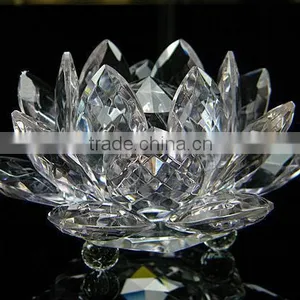 AAA High Quality Clear Crystal Lotus Flower, Crystal Gifts, Crystal Decoration thumbnail-1
