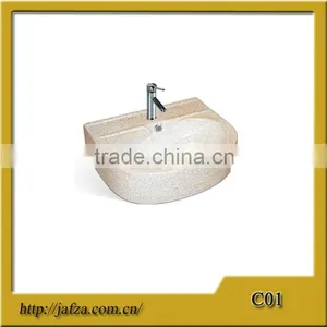 C01 Popular Artistic Ceramic Bathroom Single Hole Basin, Counter Top Wash Basin thumbnail-1