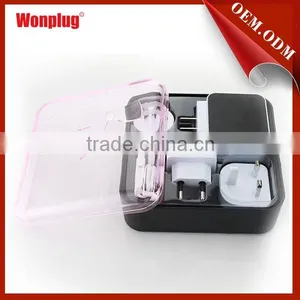 Business Gift World Travel Adapter (AU EU US UK Plugs) And Charger With 2 USB Manufacturer thumbnail-1