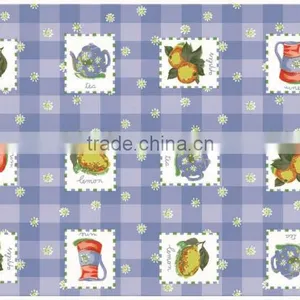 2015 Newest Printed Floral and Floral Design Pvc Table Cloth With Lace/waved/straight Edge thumbnail-1