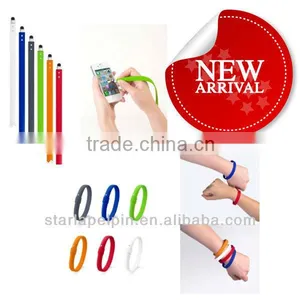 Hot Selling Personalized Cool Rubber Silicone Capacitive Stylus Bracelet thumbnail-1