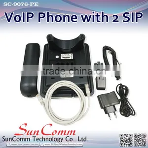 SC-9076-PE Promotion IP Phone With PoE With 2 SIP, LED for Call and Message Waiting Indication thumbnail-4