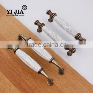 Bronze Finish China Porcelain Antique Ceramic Cabinet Drawer Pulls and Handle thumbnail-6