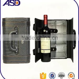 Hot Selling Aibaba Best High Quality Wine Gift Box,leather Wine Box for 6 Bottles thumbnail-1