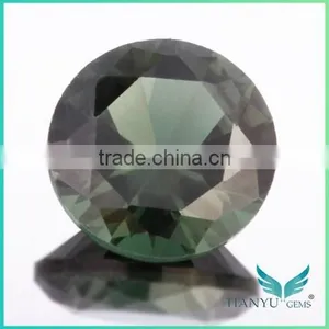 Wholesale Round Synthetic Spinel Dark Green Spinel 152# thumbnail-1