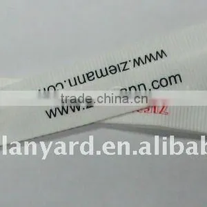 White Polyester Lanyard thumbnail-1