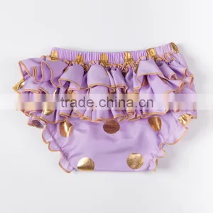 2016 Baby Bloomer Wholesale Price Cotton Baby Girl Flower Bloomer Top Quality Kids Gold Polk Dot x Bloomer From China thumbnail-4