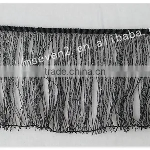 Hot Selling 19cm Width Black Polyester Fashion Trim Finges thumbnail-2