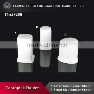Unique Customer Can Customize Logo White Ceramic Toothpick Holder thumbnail-1