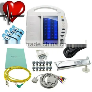 Twelve 12 Channel Portable 10 Inch ECG Machine TFT LCD Touch Screen Digital Electrocardiograph EKG-1212A thumbnail-1