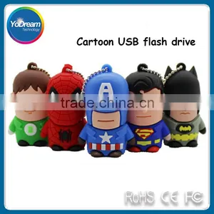 Wholesale Cartoon Mini Waterproof USB Flash Drive Marvel Comics Super Heroes Character 8G 16G USB Storage Pen Drive Thumb Drive thumbnail-1