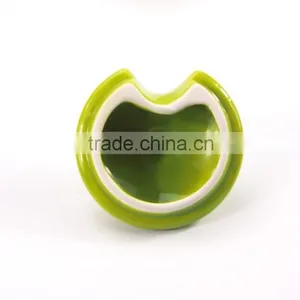 Set Of 3 White Flower Printed Round Ceramic Spice Container Spice Jar With Lid thumbnail-6