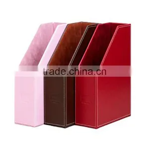 2013 Hot Sale Foldalbe Rectangular Leather Paper Storage Box thumbnail-1