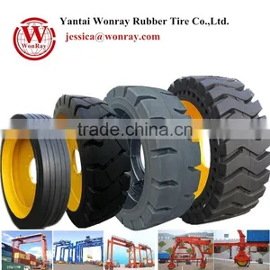 Solid Tires With Rim for Heavy Duty RGTcranes 18.00-25 26.5-25 14.00-24 Etc. thumbnail-1