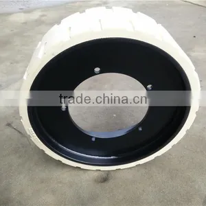 Solid Tire With Rims Special Custom White Tire Wheels 410x130 thumbnail-2