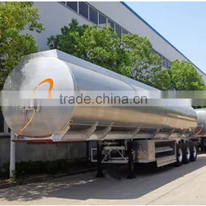 3 Axles Stainless Steel Fuel Semi Trailer Tanker for Sale thumbnail-2