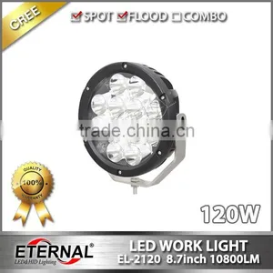 180W Round 9" LED Driving Headlight Super Brightness Led Work Light for Offroad Jeep 4x4 Racing Heavy Duty Vehicles thumbnail-4