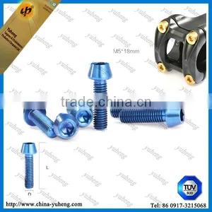 M5x18 Colorful Titanium Hexagon Bolt for Bicycle Frame thumbnail-1