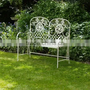 Wrought Iron 2 Seater Bench thumbnail-5